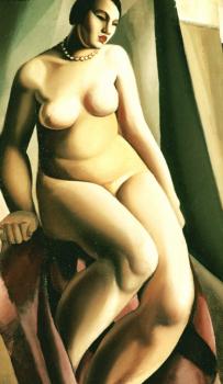 塔梅拉 德 萊姆皮卡 Seated Nude 塔梅拉 德 萊姆皮卡 Seated Nude